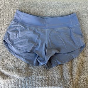 Lululemon Speed Up Shorts 2.5” Inseam. Size 4. Hydrangea Blue